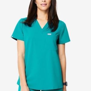 COPY - Figs scrub top teal